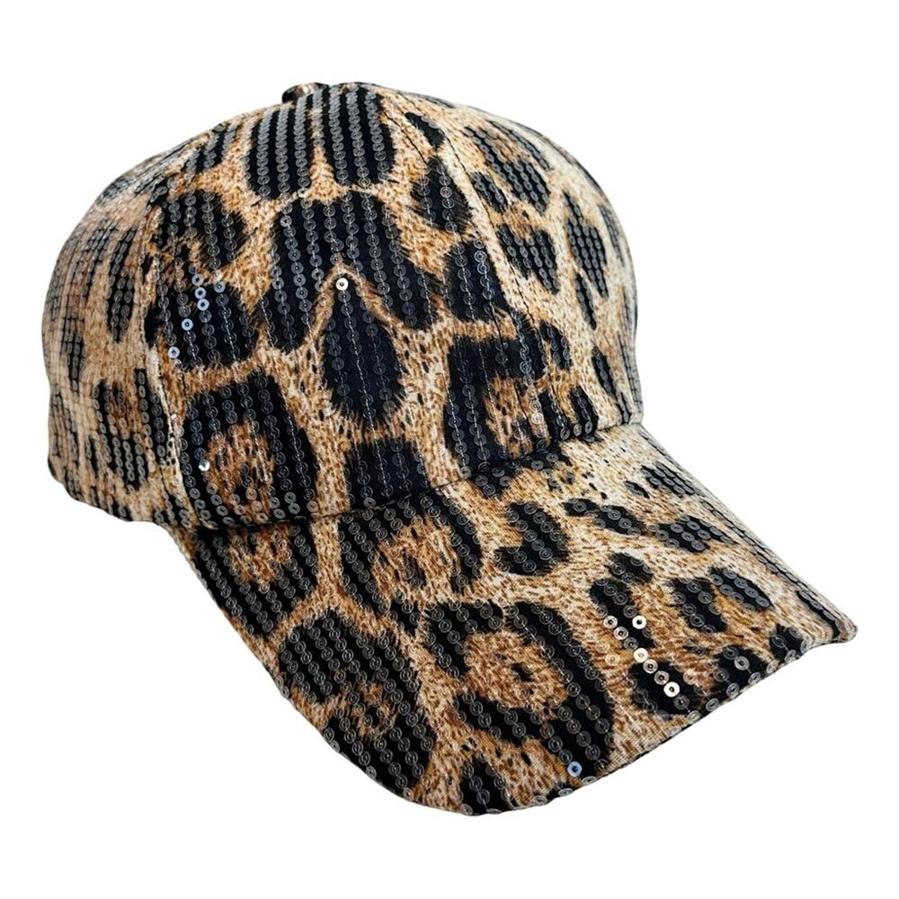 Leopard Sequin Baseball Cap